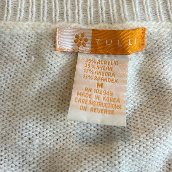 Tulle angora blend cream sweater - Picture 2 of 2